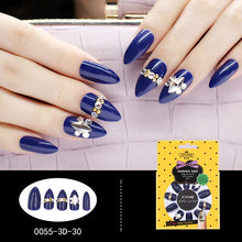 Load image into Gallery viewer, 3D Blue Press on Nails

