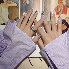 Load image into Gallery viewer, 24pcs stiletto nails Black color with design